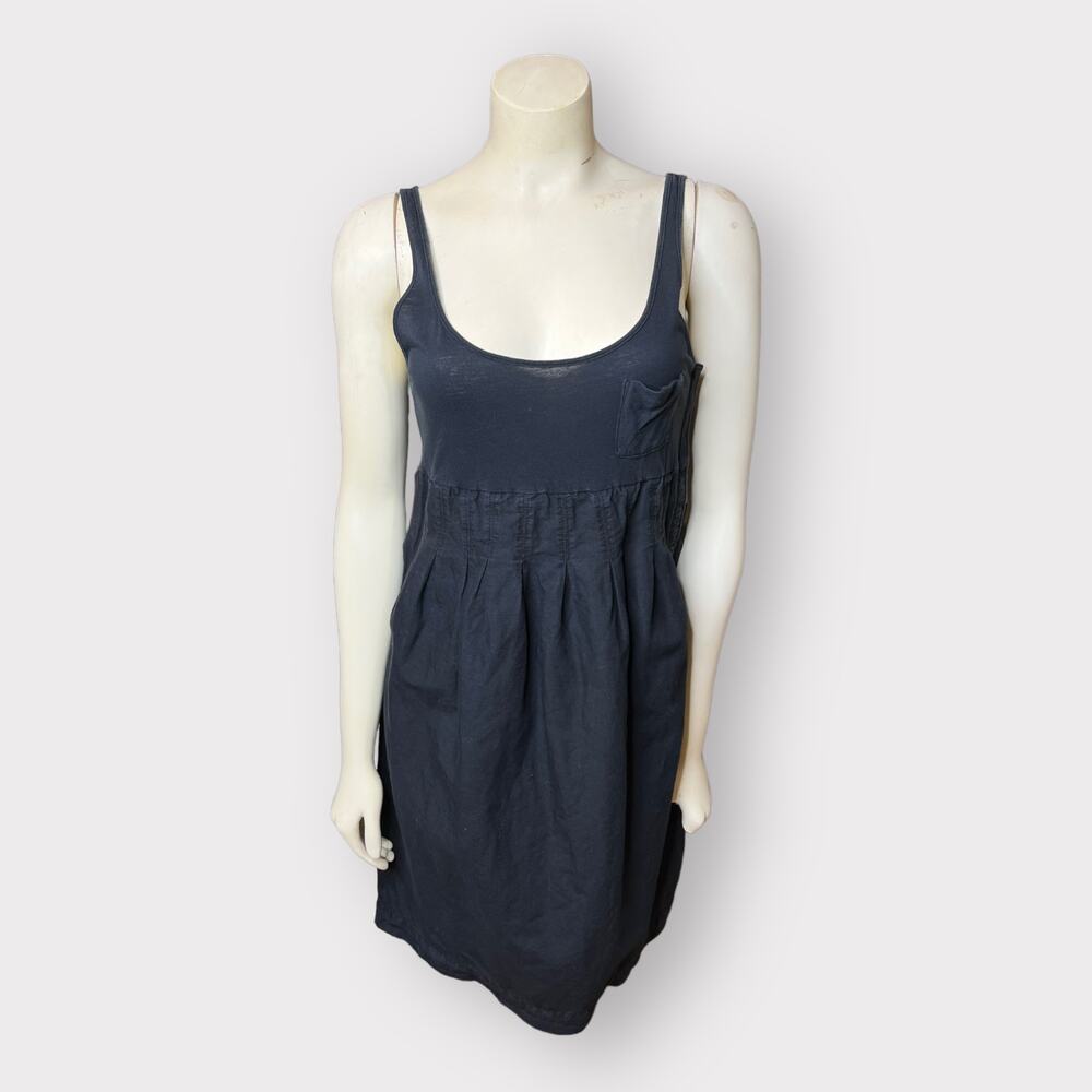 James Perse Black Tank Dress Snap Closure